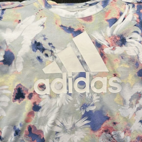 adidas Girls' Short Sleeve Printed Loose Box Tee(Big Kid) - Picture 4 of 5